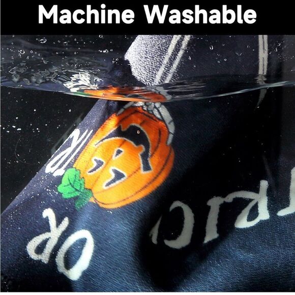 Skull Pumpkin Halloween Bath Mat - Trick Or Treat Bathroom Rug, Non-Slip - Picture 5 of 6